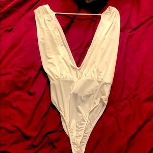 White Satin Bodysuit